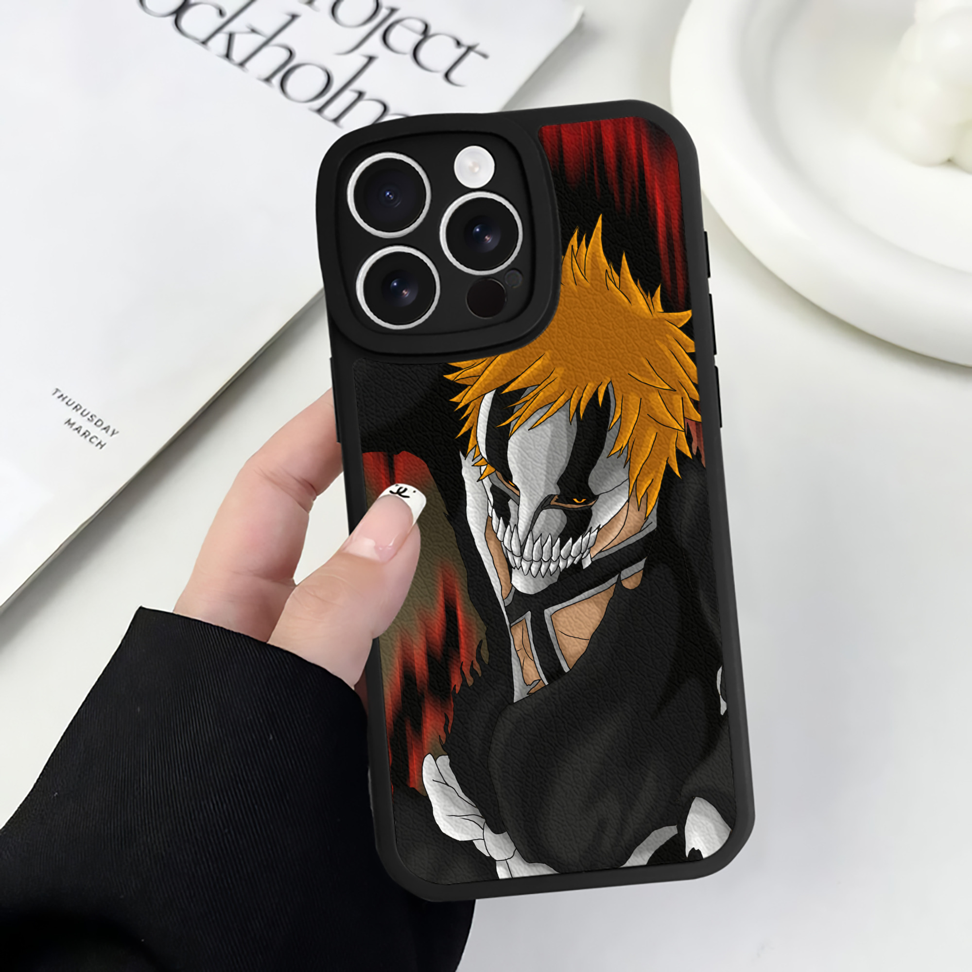 （画像用） ブリーチ BLEACH 【iPhone 16シリーズ対応】シリコンスマホケース（レザー調） 材質：シリコン